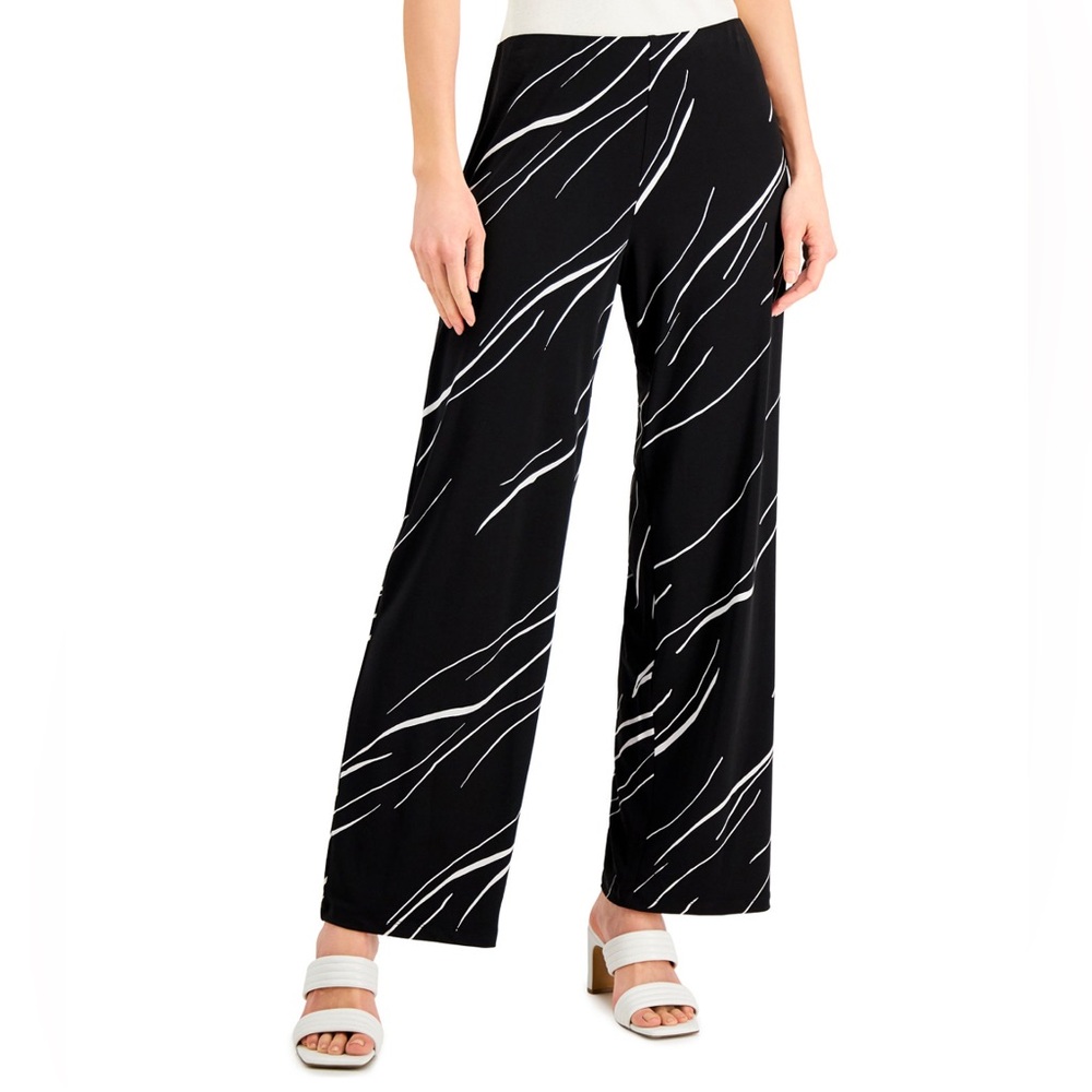 NWT Alfani Wide-Leg Pull-On Knit Pants